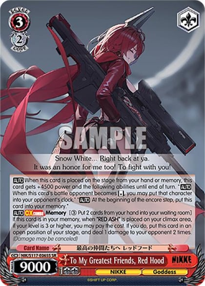 To My Greatest Friends, Red Hood (SR), GODDESS OF VICTORY: NIKKE NIK/S117-E065S SR