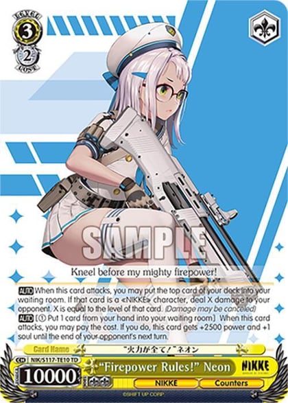 "Firepower Rules!" Neon, GODDESS OF VICTORY: NIKKE NIK/S117-TE10 TD