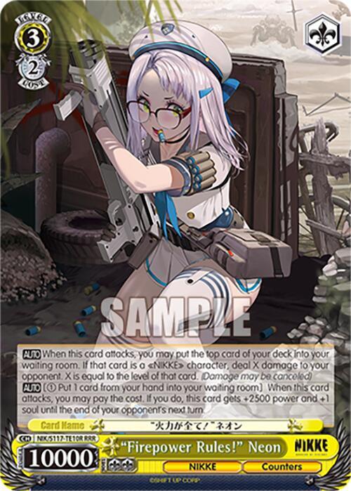 "Firepower Rules!" Neon (RRR), GODDESS OF VICTORY: NIKKE NIK/S117-TE10R RRR
