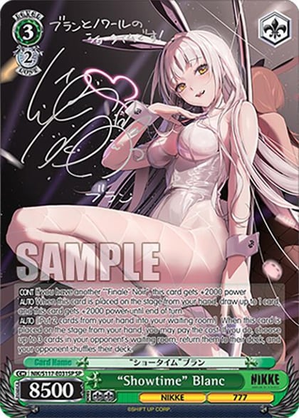 "Showtime" Blanc (SP) (Silver Stamp), GODDESS OF VICTORY: NIKKE NIK/S117-E031SP SP