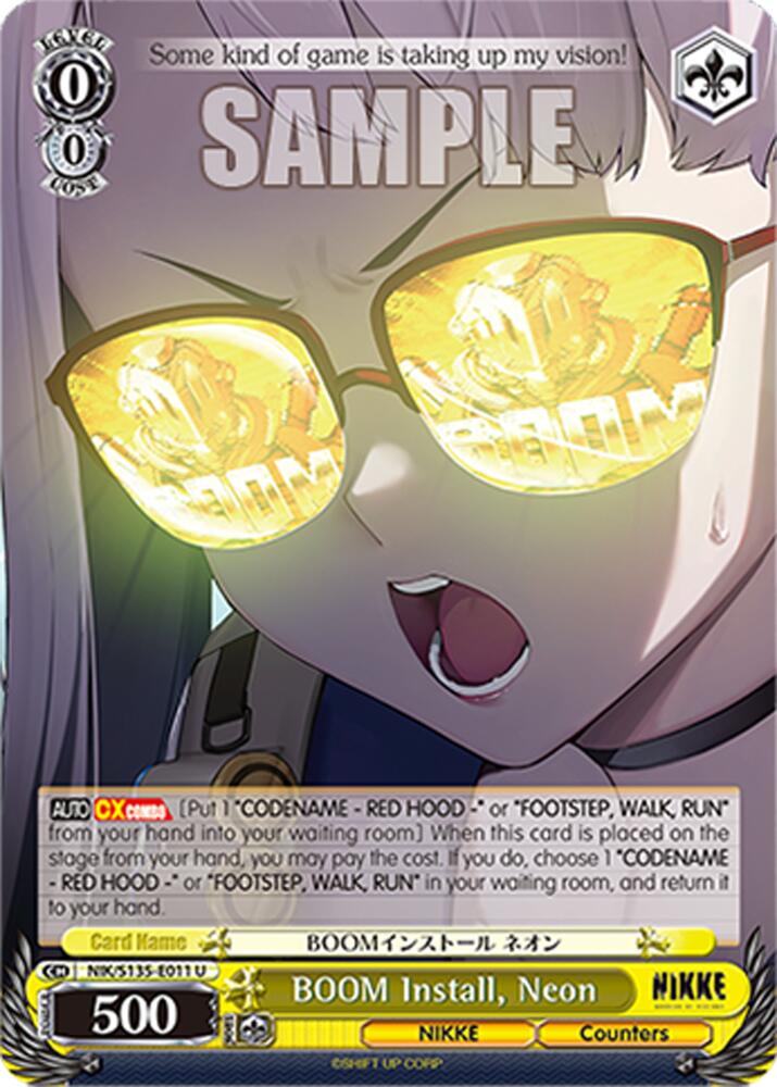 BOOM Install, Neon, GODDESS OF VICTORY: NIKKE Vol.2 NIK/S135-E011