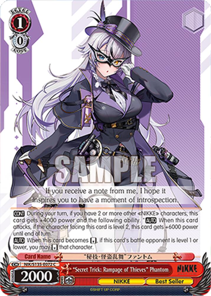 "Secret Trick: Rampage of Thieves" Phantom, GODDESS OF VICTORY: NIKKE Vol.2 NIK/S135-E072