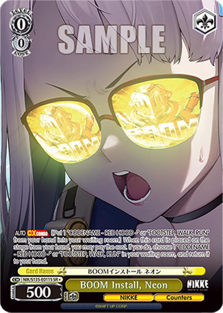 BOOM Install, Neon (SR), GODDESS OF VICTORY: NIKKE Vol.2 NIK/S135-E011S