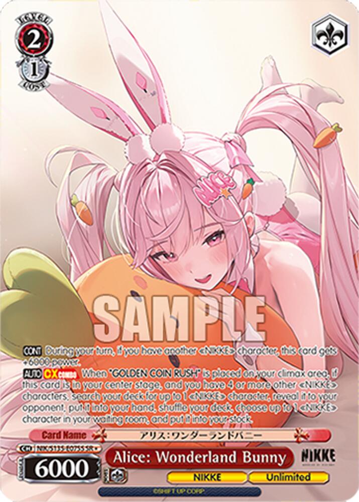 Alice: Wonderland Bunny (SR), GODDESS OF VICTORY: NIKKE Vol.2 NIK/S135-E075S