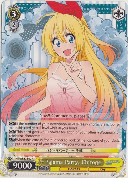 Pajama Party, Chitoge, NISEKOI Extra Booster NK/WE22-E02