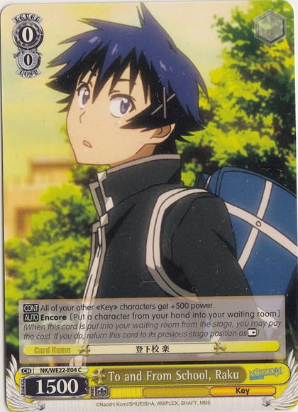 To and From School, Raku, NISEKOI Extra Booster NK/WE22-E04