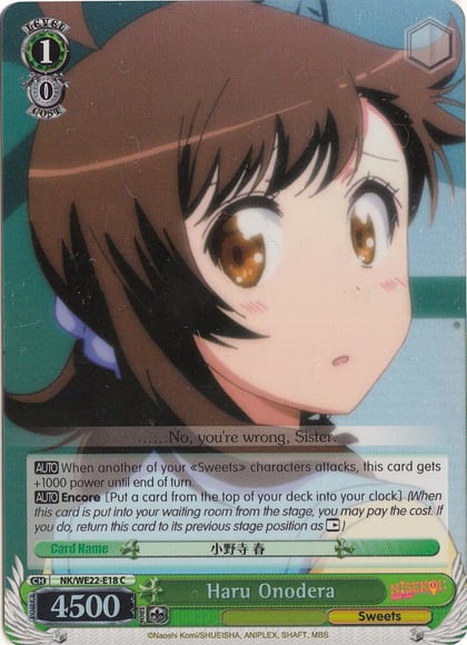 Haru Onodera (Parallel Foil), NISEKOI Extra Booster NK/WE22-E18