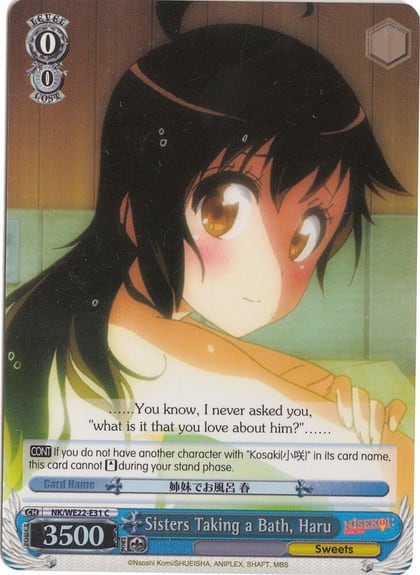 Sisters Taking a Bath, Haru (Parallel Foil), NISEKOI Extra Booster NK/WE22-E31