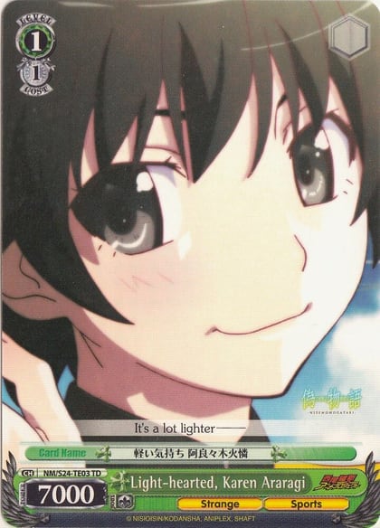 Light-hearted, Karen Araragi (TD), NISEMONOGATARI NM/S24-TE03 TD