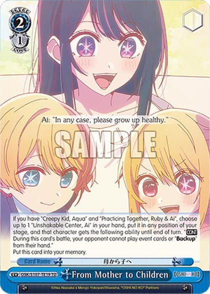 From Mother to Children, [OSHI NO KO] OSK/S107-TE19 TD