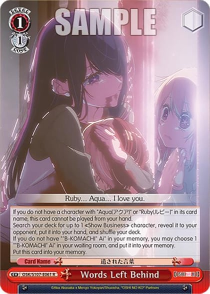 Words Left Behind, [OSHI NO KO] OSK/S107-E061 R