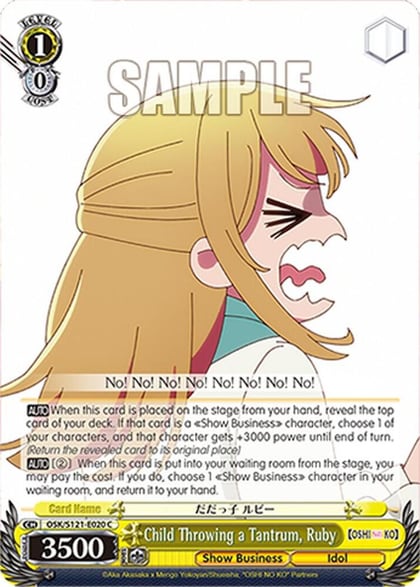 Child Throwing a Tantrum, Ruby, [OSHI NO KO] Vol.2 OSK/S121-E020 C