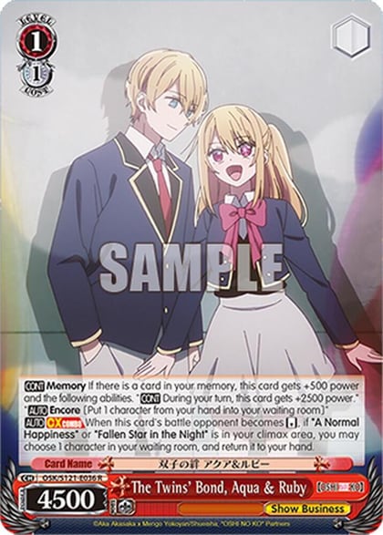 The Twins' Bond, Aqua & Ruby, [OSHI NO KO] Vol.2 OSK/S121-E036 R