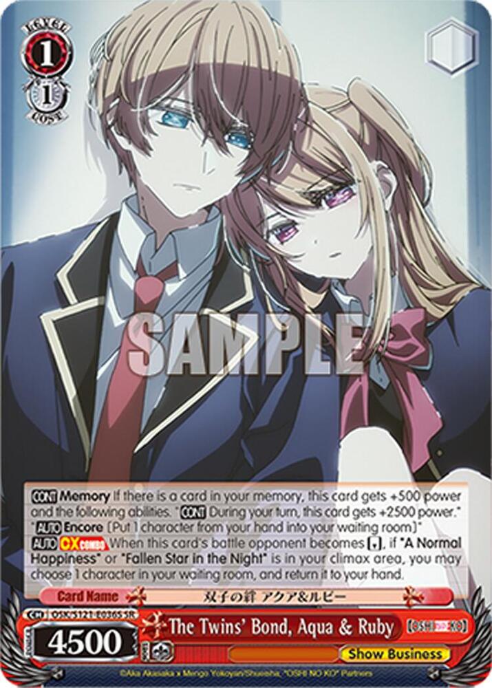 The Twins' Bond, Aqua & Ruby (SR), [OSHI NO KO] Vol.2 OSK/S121-E036S SR