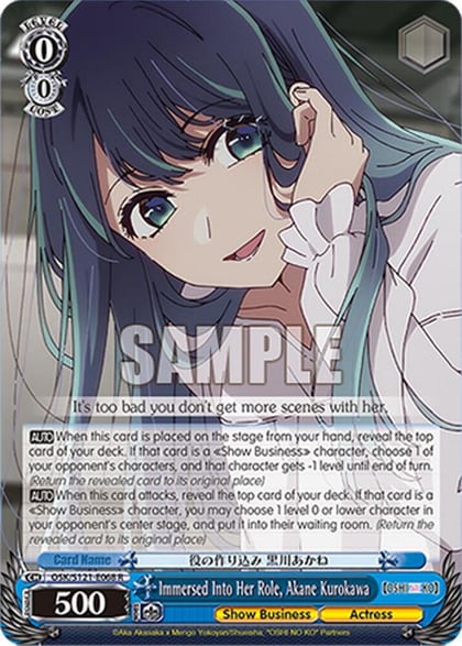 Immersed Into Her Role, Akane Kurokawa, [OSHI NO KO] Vol.2 OSK/S121-E068 R