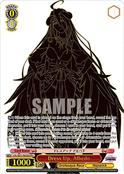 Dress Up, Albedo (PR+) (Foil), Nazarick: Tomb of the Undead Vol.3 Extra Booster OVL/SE51-PE02EX PR+