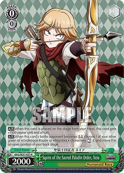 Squire of the Sacred Paladin Order, Neia, Nazarick: Tomb of the Undead Vol.3 Extra Booster OVL/SE51-E21 R