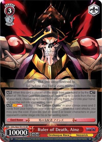 Ruler of Death, Ainz (SR), Nazarick: Tomb of the Undead OVL/S62-TE17S SR