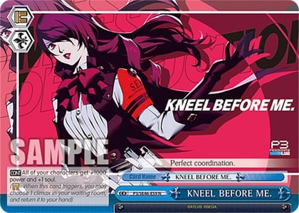 KNEEL BEFORE ME., Persona 3 Reload Premium Booster P3/SE46-E59N