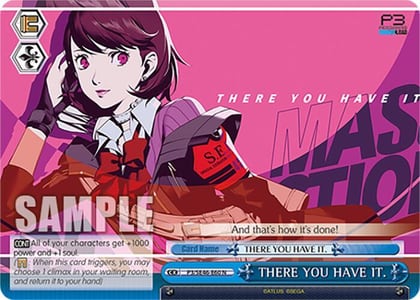 THERE YOU HAVE IT., Persona 3 Reload Premium Booster P3/SE46-E60N