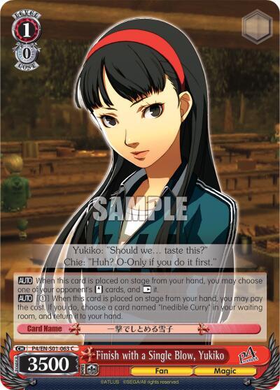 Finish with a Single Blow, Yukiko, Persona 4 ver.E P4/EN-S01-063 C