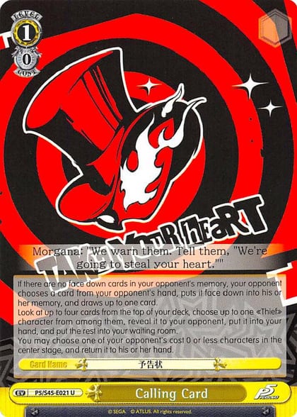 Calling Card (Yellow), Persona 5 P5/S45-E021 U