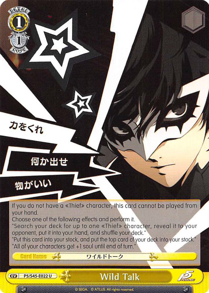 Wild Talk, Persona 5 P5/S45-E022 U