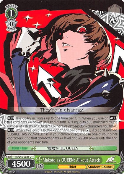 Makoto as QUEEN: All-out Attack, Persona 5 P5/S45-E036 U