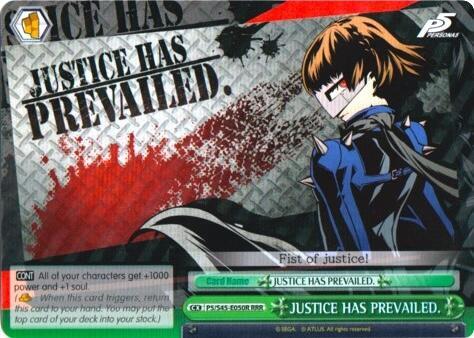 JUSTICE HAS PREVAILED. (RRR), Persona 5 P5/S45-E050R RRR