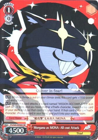Morgana as MONA: All-out Attack (SR), Persona 5 P5/S45-E056S SR