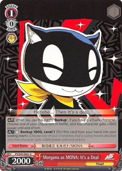 Morgana as MONA: It's a Deal, Persona 5 P5/S45-E061 U