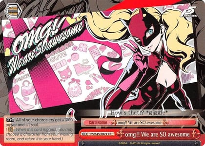 omg!! We are SO awesome, Persona 5 P5/S45-E072 CR