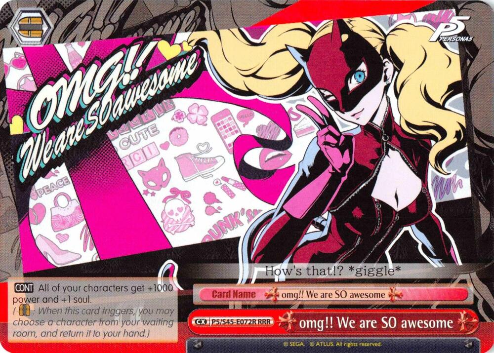 omg!! We are SO awesome (RRR), Persona 5 P5/S45-E072R RRR