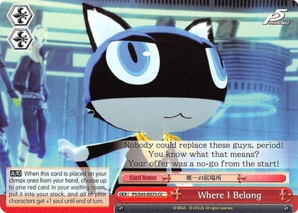 Where I Belong, Persona 5 P5/S45-E075 CC