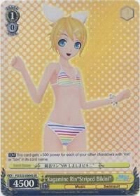 Kagamine Rin"Striped Bikini" (SR), Hatsune Miku -Project DIVA- f PD/S22-E004S SR