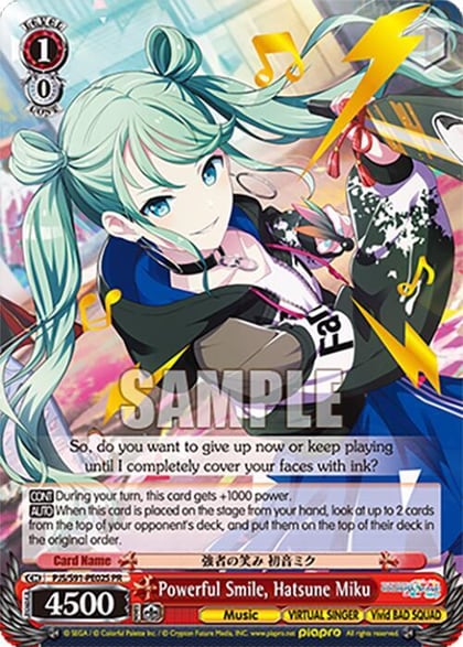 Powerful Smile, Hatsune Miku (PR) (Foil), HATSUNE MIKU: COLORFUL STAGE! PJS/S91-PE02S PR