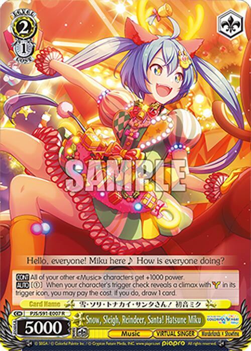 Snow, Sleigh, Reindeer, Santa! Hatsune Miku, HATSUNE MIKU: COLORFUL STAGE! PJS/S91-E007 R