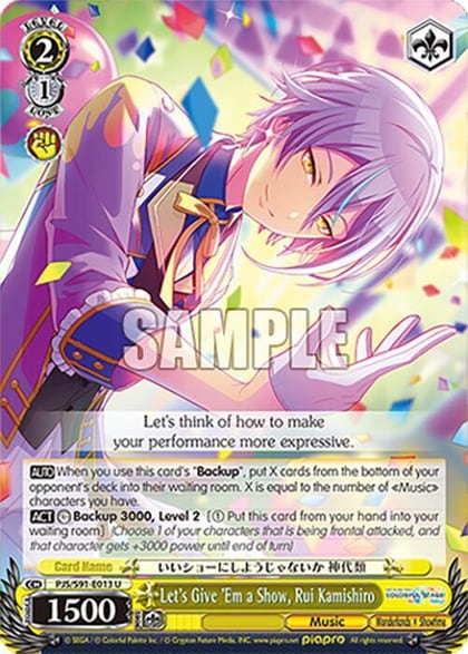 Let's Give 'Em a Show, Rui Kamishiro, HATSUNE MIKU: COLORFUL STAGE! PJS/S91-E013 U