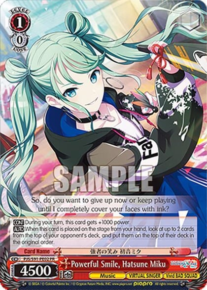 Powerful Smile, Hatsune Miku (PR), HATSUNE MIKU: COLORFUL STAGE! PJS/S91-PE02 PR
