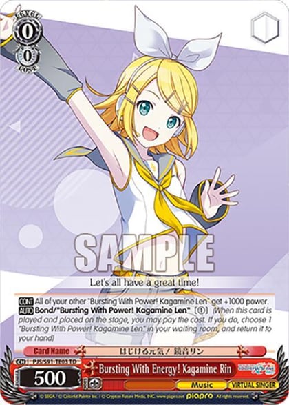 Bursting With Energy! Kagamine Rin (PJS/S91-TE03 TD), HATSUNE MIKU: COLORFUL STAGE! PJS/S91-TE03 TD