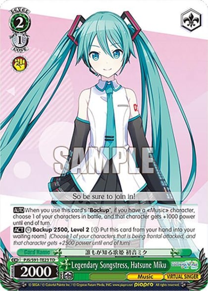 Legendary Songstress, Hatsune Miku (PJS/S91-TE23 TD), HATSUNE MIKU: COLORFUL STAGE! PJS/S91-TE23 TD