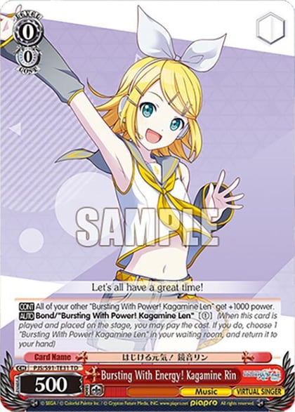 Bursting With Energy! Kagamine Rin (PJS/S91-TE31 TD), HATSUNE MIKU: COLORFUL STAGE! PJS/S91-TE31 TD