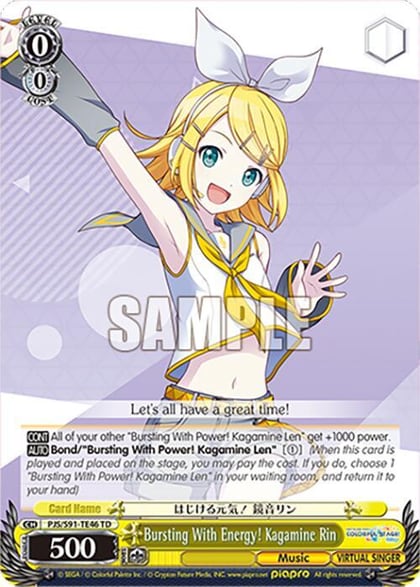 Bursting With Energy! Kagamine Rin, HATSUNE MIKU: COLORFUL STAGE! PJS/S91-TE46 TD