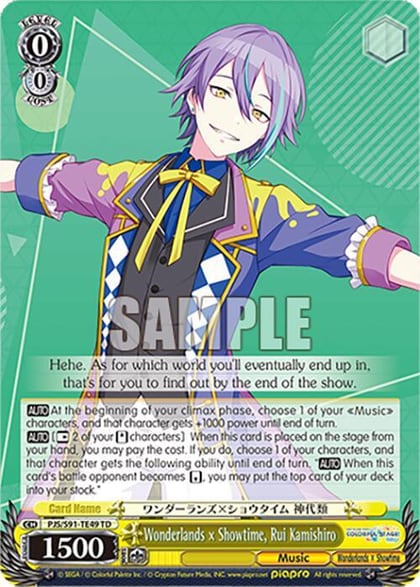 Wonderlands x Showtime, Rui Kamishiro, HATSUNE MIKU: COLORFUL STAGE! PJS/S91-TE49 TD