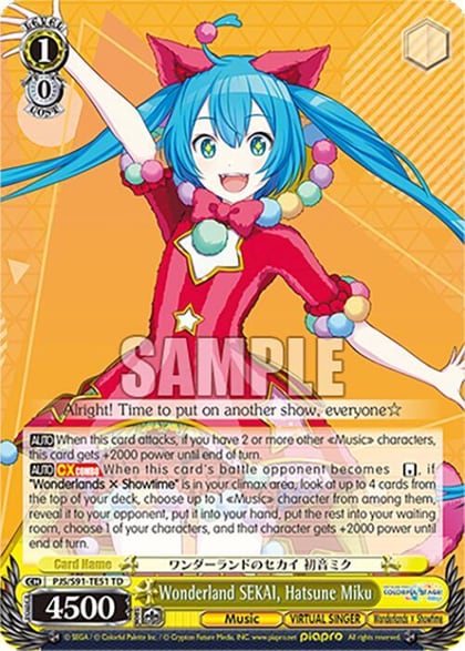 Wonderland SEKAI, Hatsune Miku, HATSUNE MIKU: COLORFUL STAGE! PJS/S91-TE51 TD