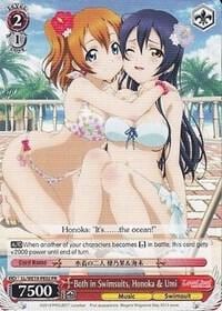 Both in Swimsuits, Honoka & Umi, Promo Cards LL/WE19-PE02 PR
