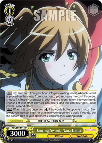 Dancing Sword, Nana Daiba, Revue Starlight The Movie RSL/S98-E011 U
