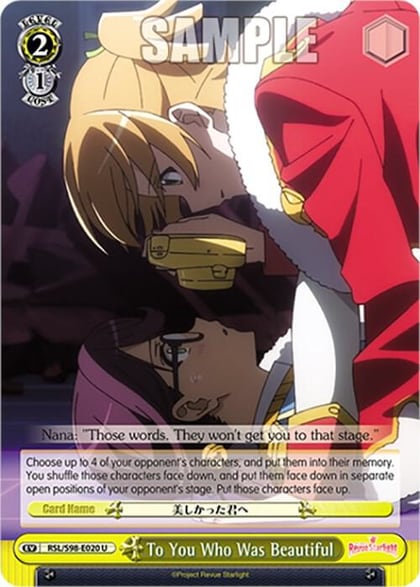 To You Who Was Beautiful, Revue Starlight The Movie RSL/S98-E020 U