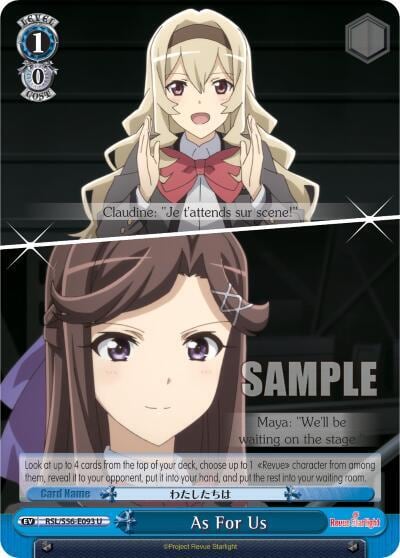 As For Us, Revue Starlight RSL/S56-E093 U