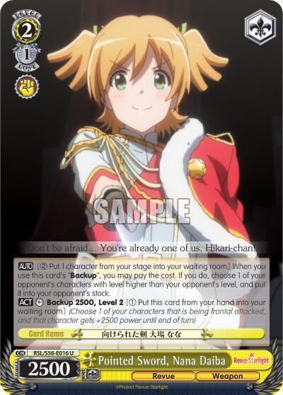 Pointed Sword, Nana Daiba, Revue Starlight RSL/S56-E016 U
